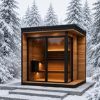 SaunaLife GL6 6-Person Luxury Outdoor Garden Sauna Cabin