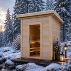 SaunaLife G2 4-Person Luxury Outdoor Garden Sauna Cabin