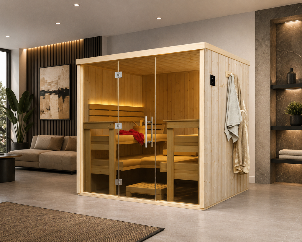 Finnleo Solace 5-Person Traditional Indoor Custom Sauna Suite