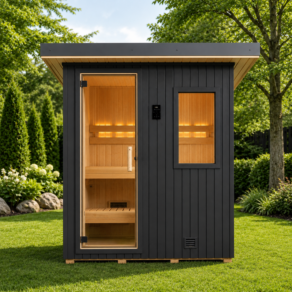 Finnleo NorthStar 56 4 Person Traditional Outdoor Sauna Cabin