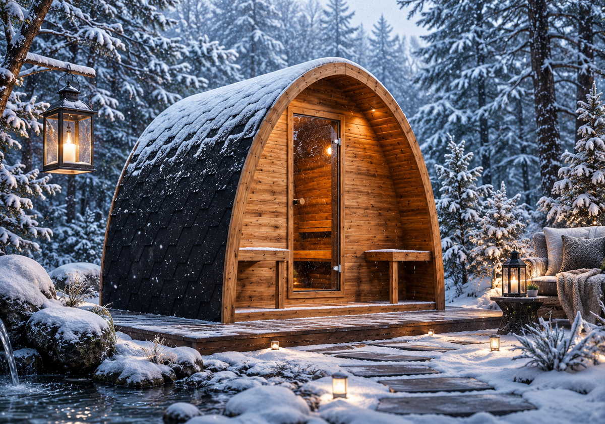 SaunaLife G3 3-Person Luxury Outdoor Garden Sauna Cabin