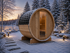 SaunaLife E8 6-Person Luxury Outdoor Barrel Sauna Kit