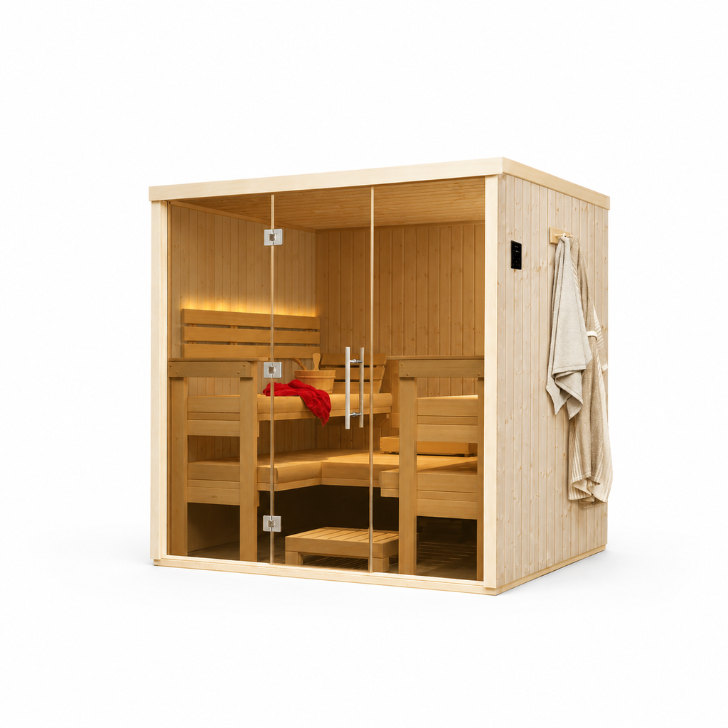 Finnleo Solace 5-Person Traditional Indoor Custom Sauna Suite