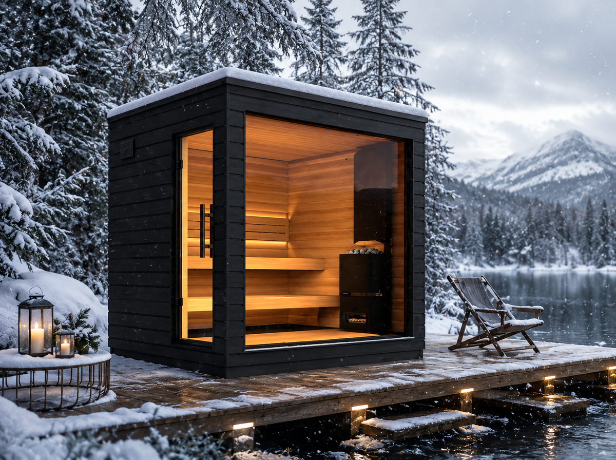 SaunaLife G6 5-Person Luxury Outdoor Garden Sauna Cabin