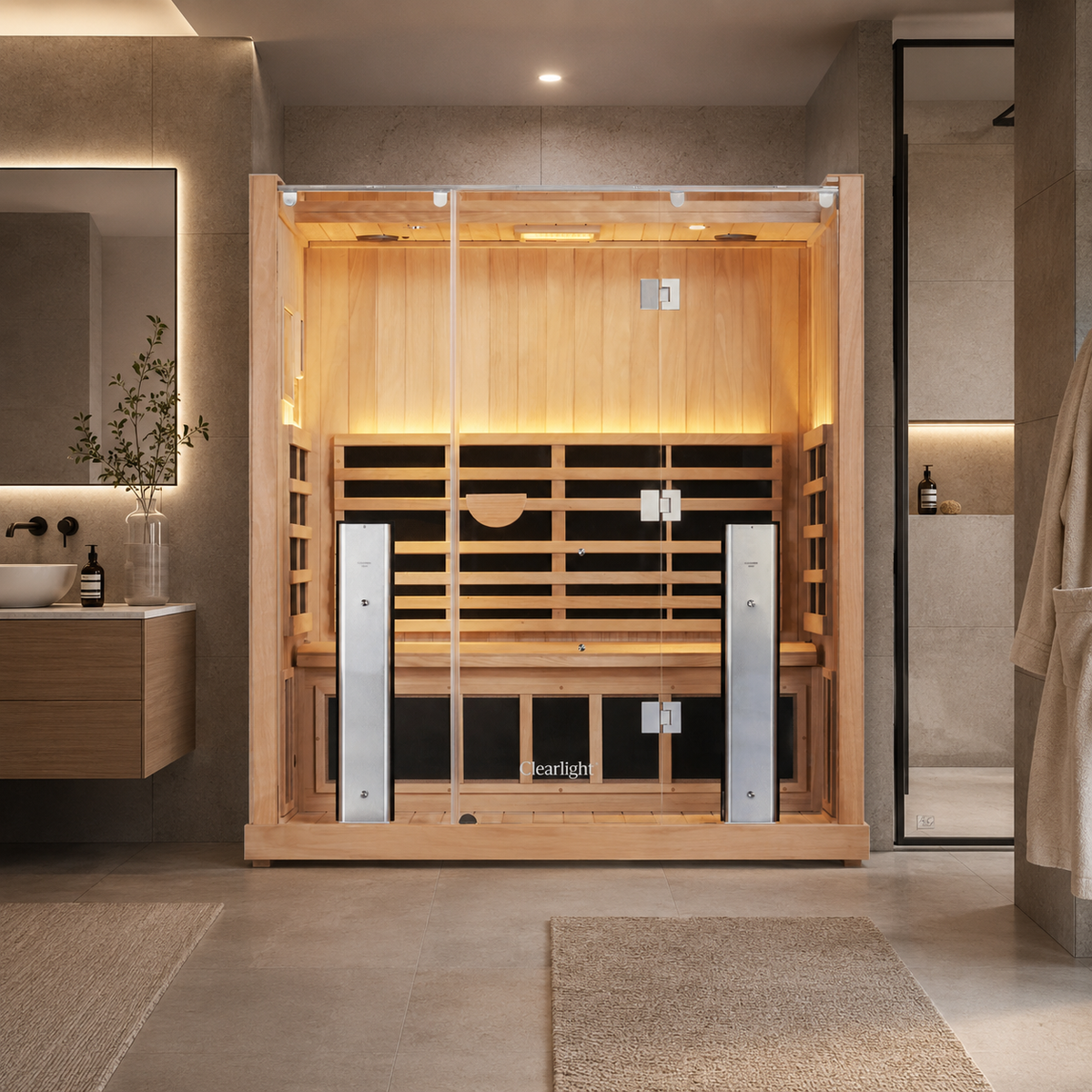 Clearlight Sanctuary 3-Person Infrared Indoor Sauna Cabin