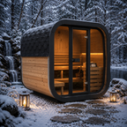 SaunaLife CL5G 4-Person Luxury Outdoor Cube Sauna Kit