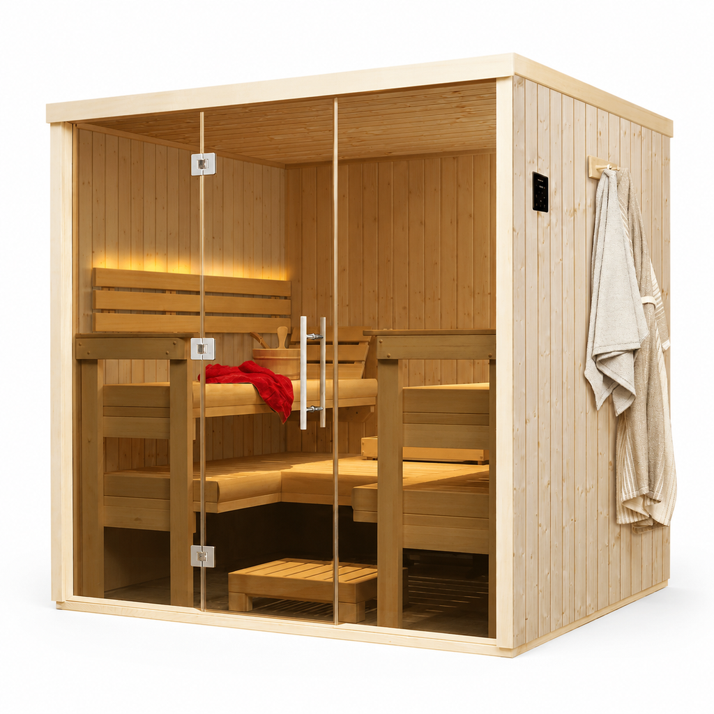 Finnleo Solace 5-Person Traditional Indoor Custom Sauna Suite