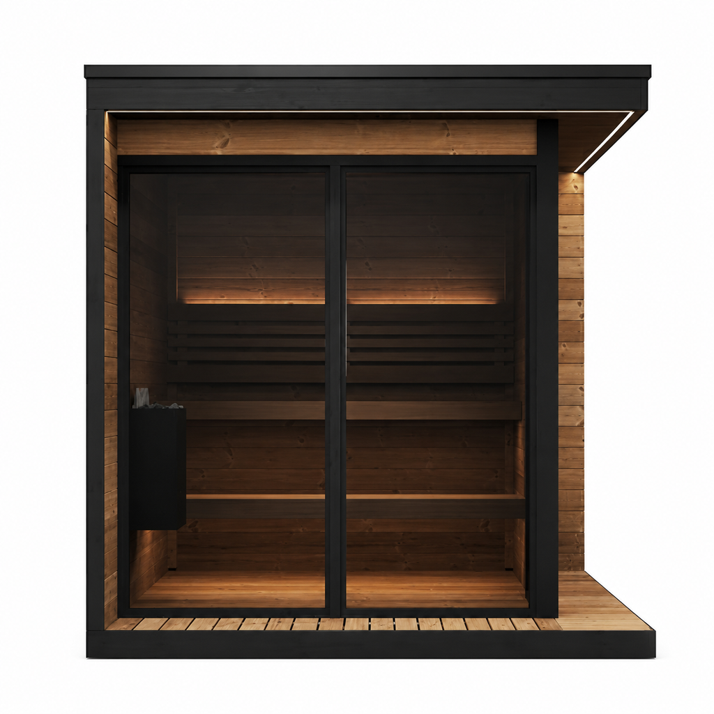 SaunaLife GL6 6-Person Luxury Outdoor Garden Sauna Cabin