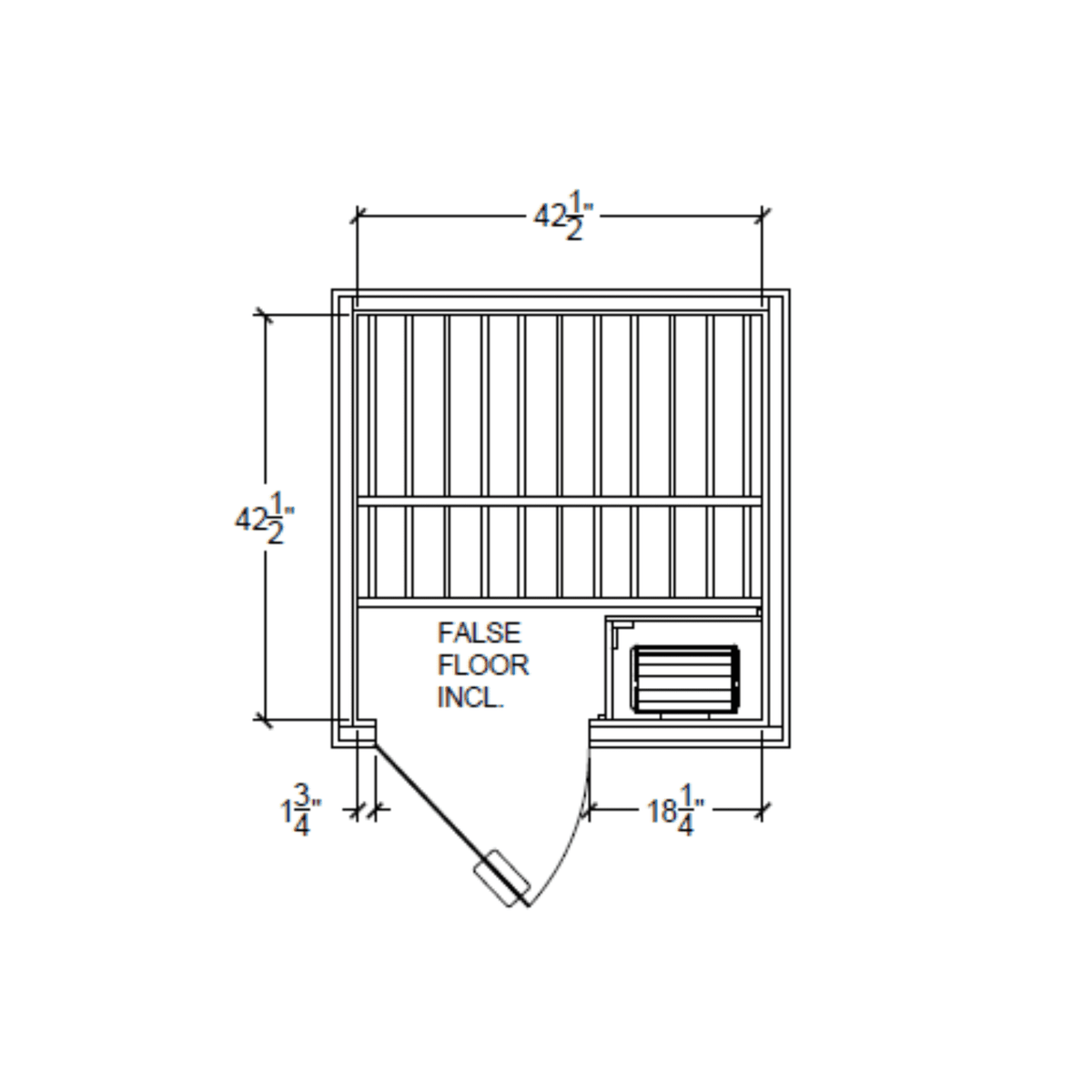Finnleo NorthStar 44 2-Person Traditional Indoor Sauna Cabin