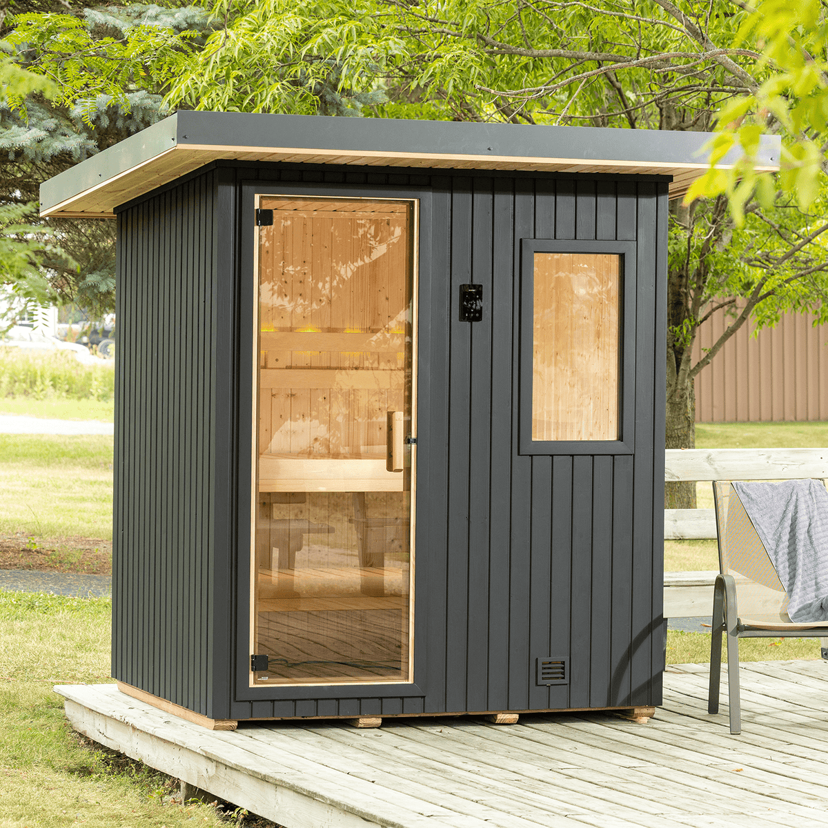 Finnleo NorthStar 56 4 Person Traditional Outdoor Sauna Cabin