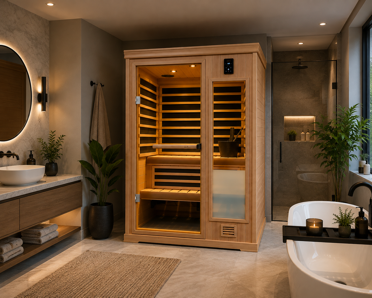 Finnleo IS440 2-Person Hybrid Indoor Sauna Cabin