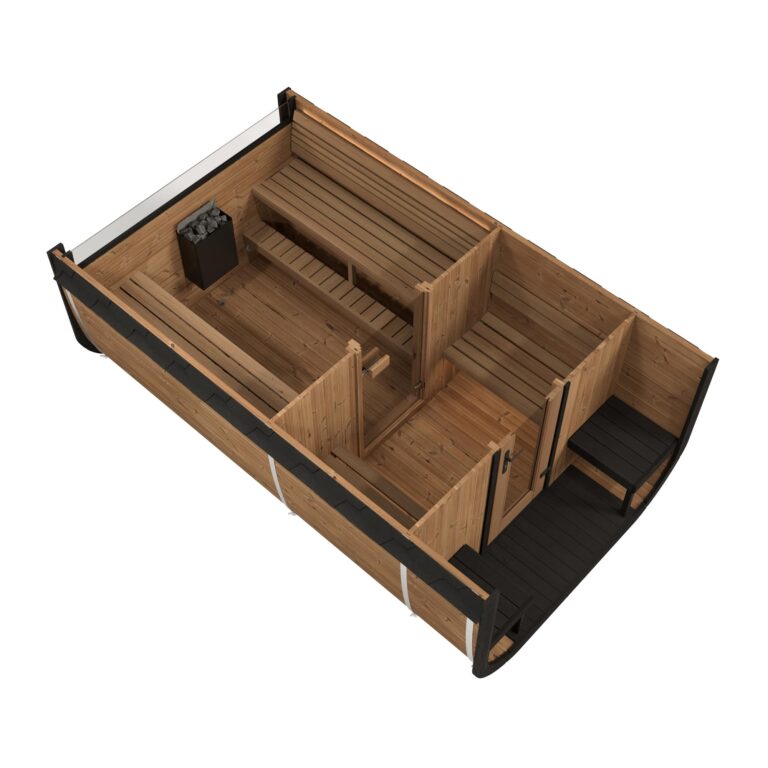 SaunaLife CL12GCP 8-Person Luxury Outdoor Cube Sauna Kit