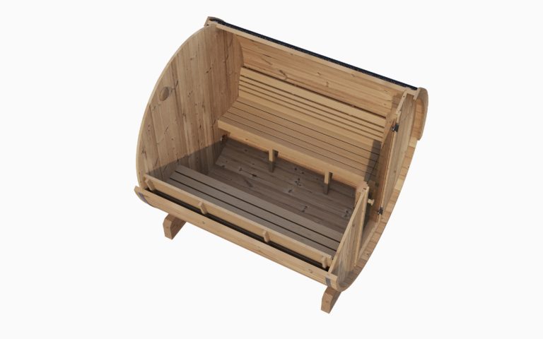 SaunaLife E7 4-Person Outdoor Luxury Barrel Sauna Kit