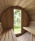 SaunaLife E6 3-Person Luxury Outdoor Barrel Sauna Kit