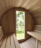 SaunaLife E7 4-Person Outdoor Luxury Barrel Sauna Kit