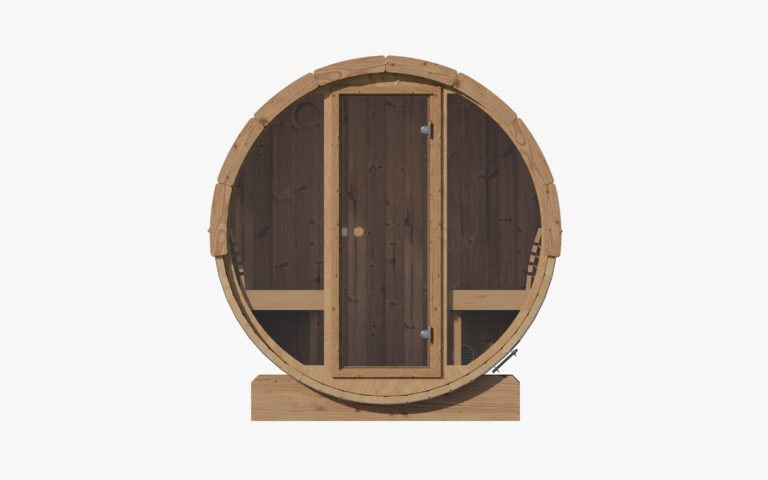 SaunaLife E7G 4-Person Luxury Outdoor Barrel Sauna Kit