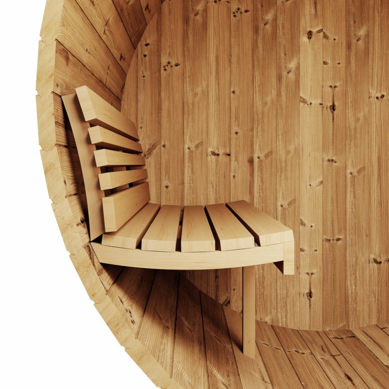 SaunaLife E7W 4-Person Luxury Outdoor Barrel Sauna Kit