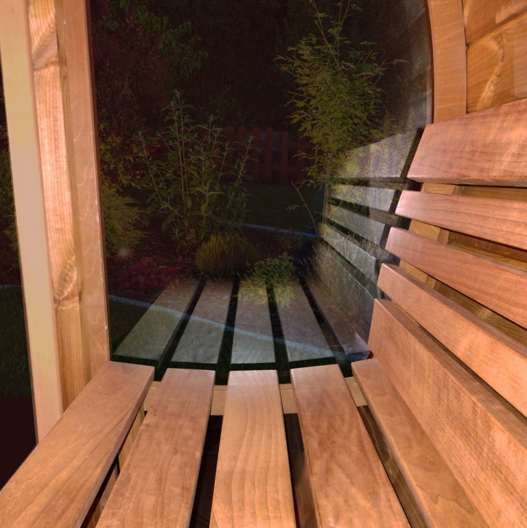 SaunaLife E8G 6-Person Luxury Outdoor Barrel Sauna Kit