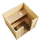 SaunaLife G2 4-Person Luxury Outdoor Garden Sauna Cabin