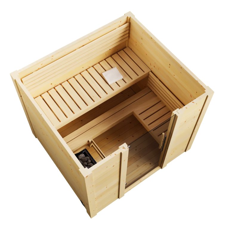 SaunaLife G2 4-Person Luxury Outdoor Garden Sauna Cabin