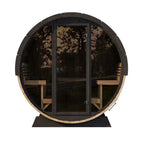 SaunaLife EE8G 4-Person Luxury Outdoor Barrel Sauna Kit