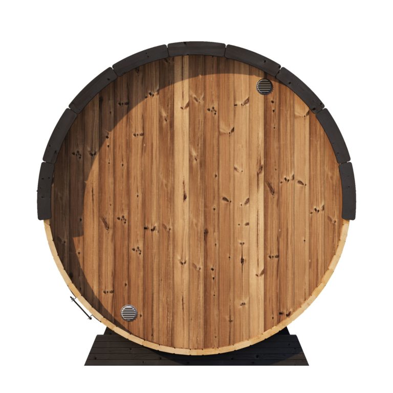 SaunaLife EE8G 4-Person Luxury Outdoor Barrel Sauna Kit