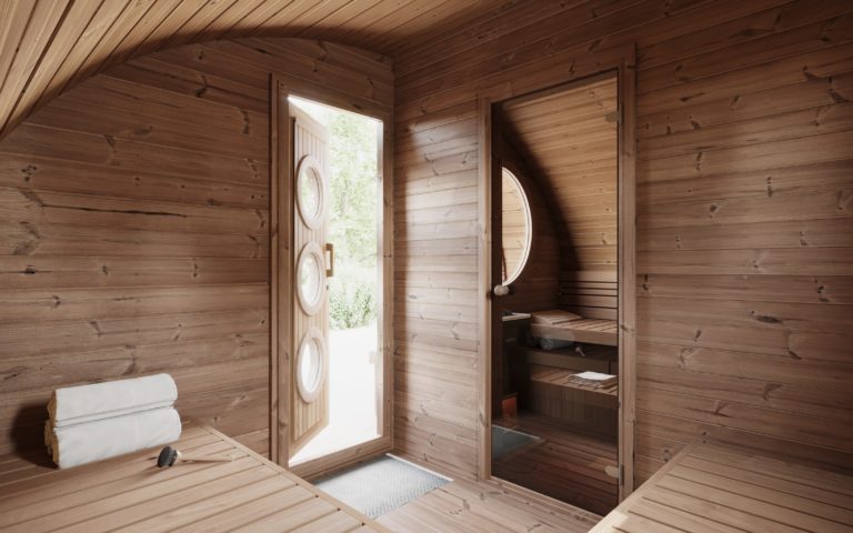 SaunaLife G11 8-Person Luxury Outdoor Garden Sauna Suite