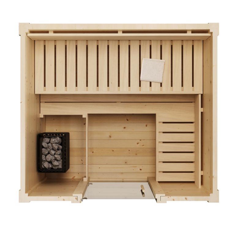 SaunaLife G2 4-Person Luxury Outdoor Garden Sauna Cabin