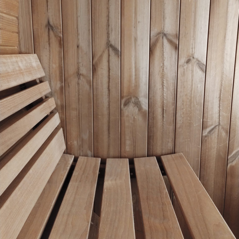 SaunaLife E6 3-Person Luxury Outdoor Barrel Sauna Kit