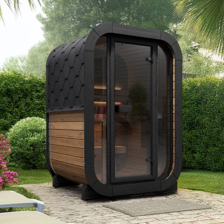 SaunaLife CL3G 2-Person Luxury Outdoor Cube Sauna Kit