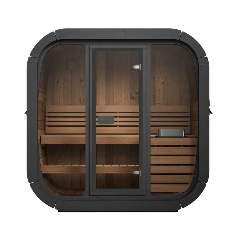 SaunaLife CL4G 3-Person Luxury Outdoor Cube Sauna Kit