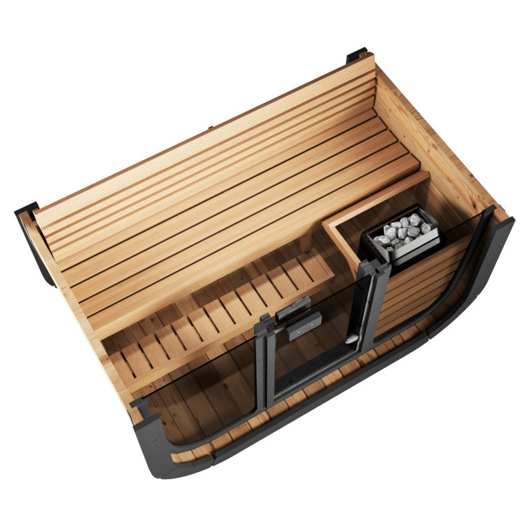 SaunaLife CL4G 3-Person Luxury Outdoor Cube Sauna Kit