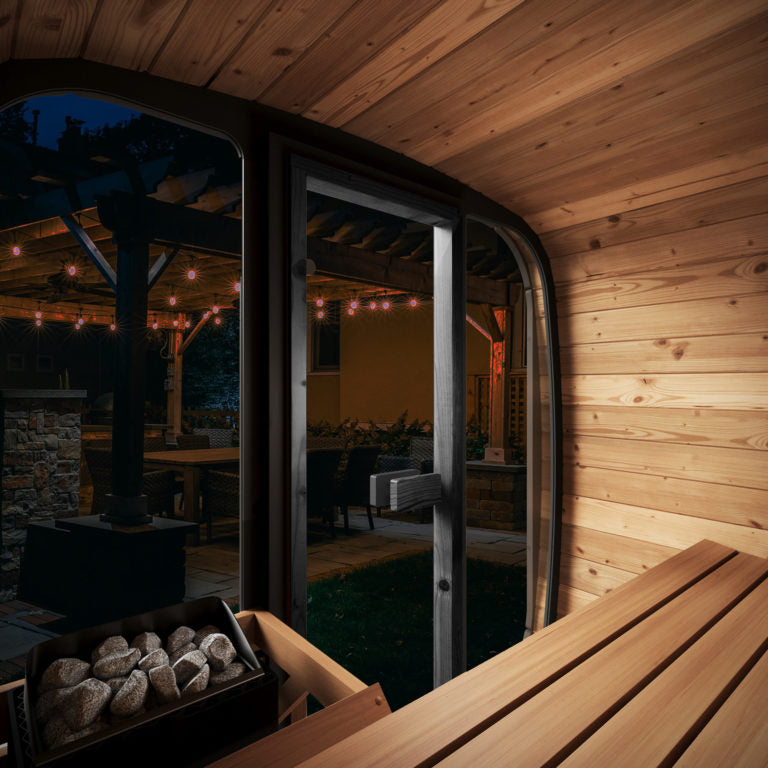 SaunaLife CL4G 3-Person Luxury Outdoor Cube Sauna Kit