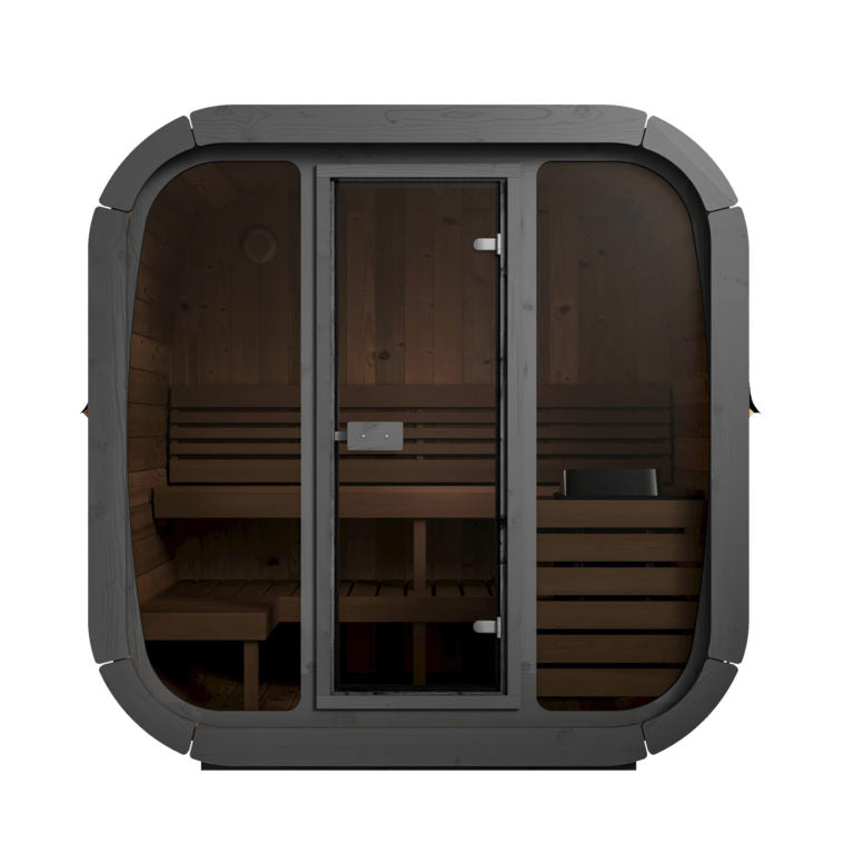 SaunaLife CL5G 4-Person Luxury Outdoor Cube Sauna Kit