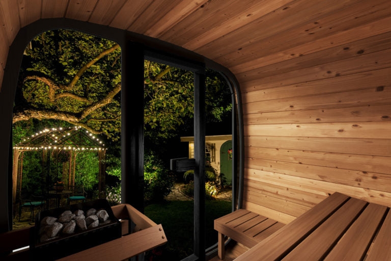 SaunaLife CL5G 4-Person Luxury Outdoor Cube Sauna Kit