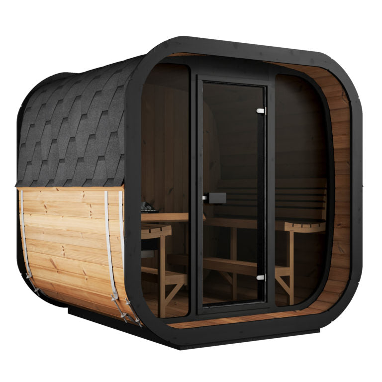 SaunaLife CL7G 6-Person Luxury Outdoor Cube Sauna Kit