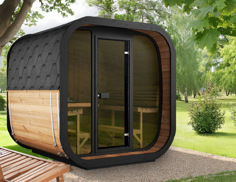 SaunaLife CL7G 6-Person Luxury Outdoor Cube Sauna Kit