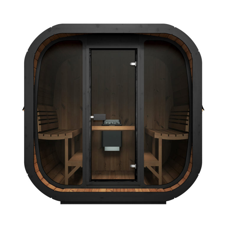SaunaLife CL7G 6-Person Luxury Outdoor Cube Sauna Kit