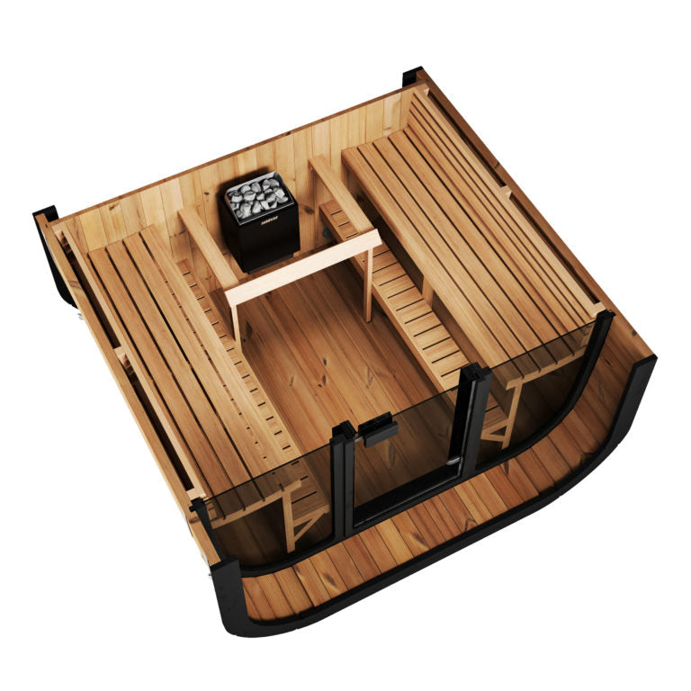 SaunaLife CL7G 6-Person Luxury Outdoor Cube Sauna Kit