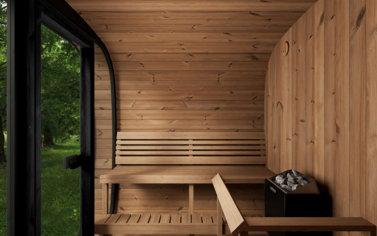 SaunaLife CL7G 6-Person Luxury Outdoor Cube Sauna Kit