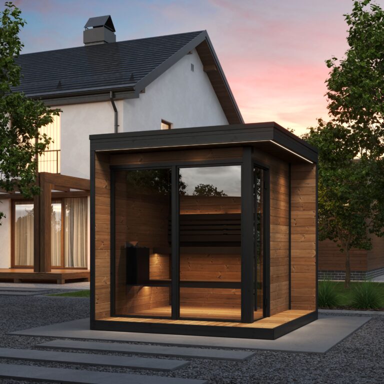 SaunaLife GL6 6-Person Luxury Outdoor Garden Sauna Cabin