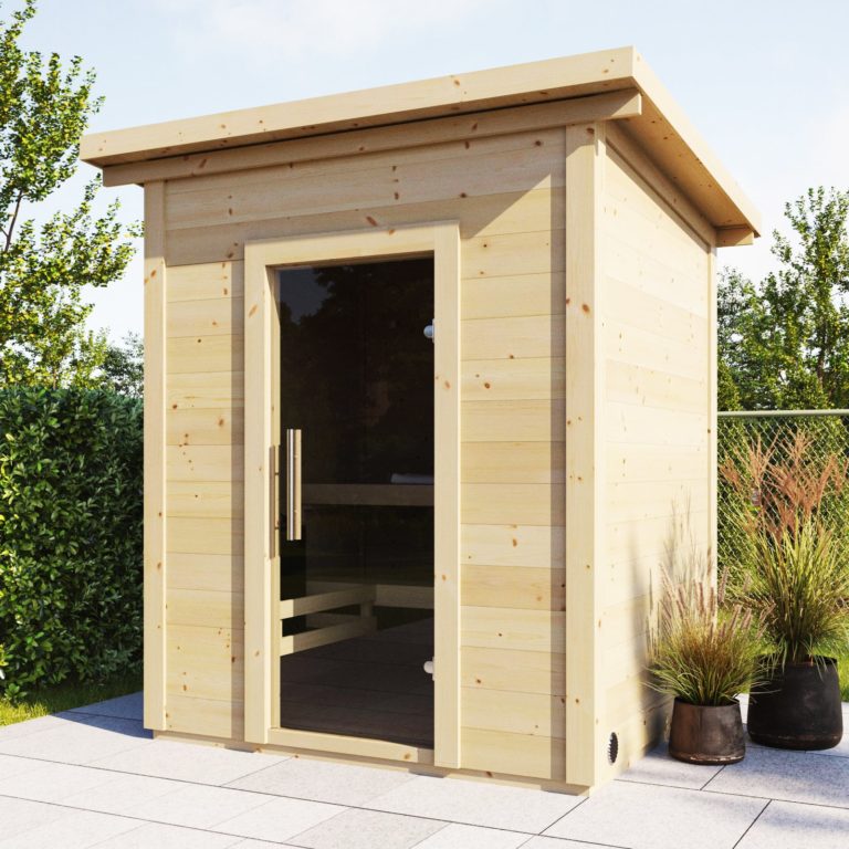 SaunaLife G2 4-Person Luxury Outdoor Garden Sauna Cabin