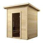 SaunaLife G2 4-Person Luxury Outdoor Garden Sauna Cabin