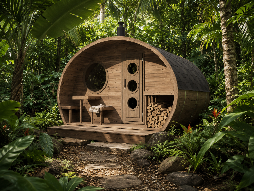 SaunaLife G11 8-Person Luxury Outdoor Garden Sauna Suite