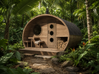 SaunaLife G11 8-Person Luxury Outdoor Garden Sauna Suite