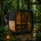 SaunaLife CL4G 3-Person Luxury Outdoor Cube Sauna Kit