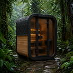 SaunaLife CL3G 2-Person Luxury Outdoor Cube Sauna Kit
