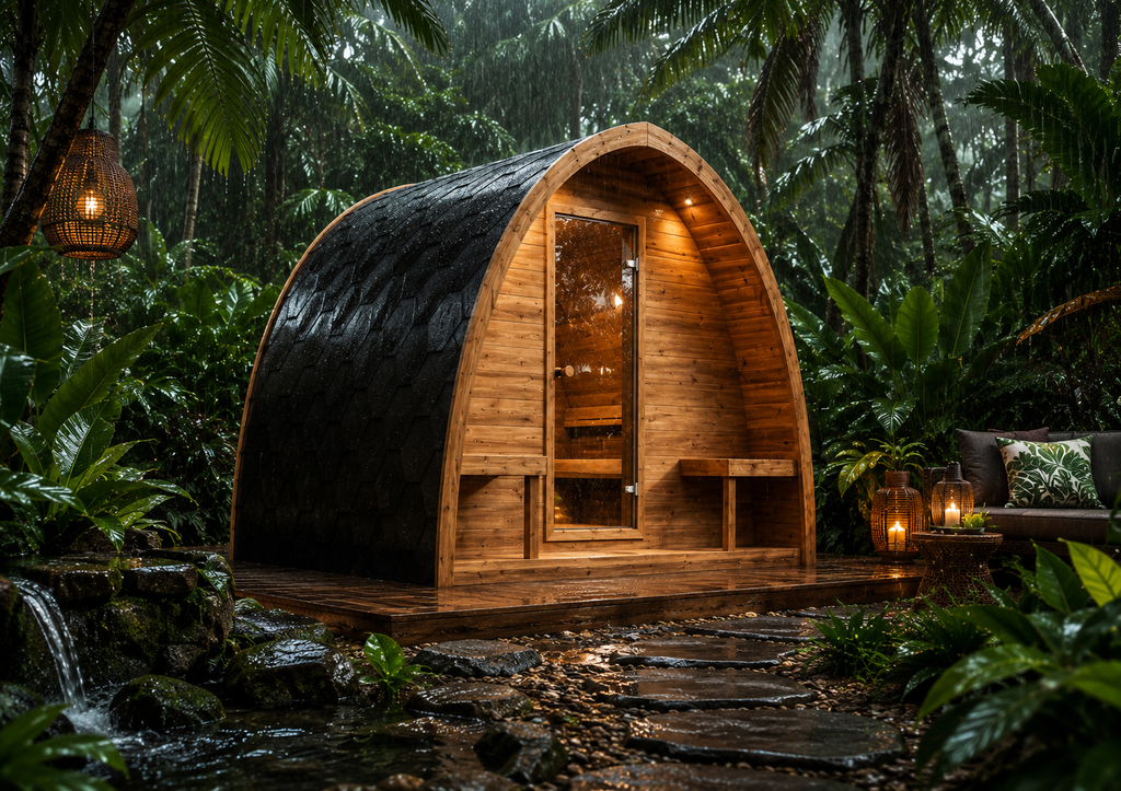 SaunaLife G3 3-Person Luxury Outdoor Garden Sauna Cabin