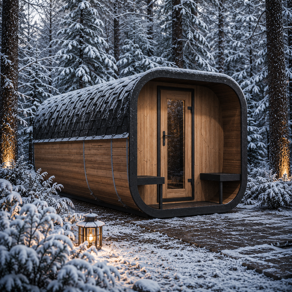 SaunaLife CL12GCP 8-Person Luxury Outdoor Cube Sauna Kit