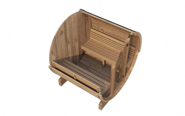 SaunaLife E8G 6-Person Luxury Outdoor Barrel Sauna Kit